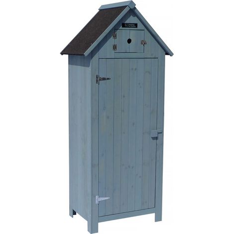 Armario para Jardin " Cabanon" - 77 x 54.5 x 179 cm  - Azul cielo (1/4)