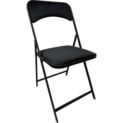 Chaise pliante KROSS noire - lot de 8 - Prodirest (1/5)