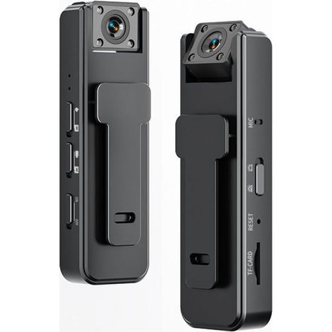Caméra corporelle portable 1080p avec enregistreur vidéo et audio, vision nocturne, idéale pour la police. (1/5)