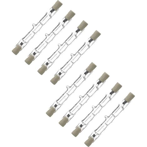 Confezione da 8 lampadine alogene dimmerabili R7S 118 mm 300 W AC220-240 V J118 Faretti alogeni lineari per illuminazione paesaggistica, di sicurezza e stradale (1/4)