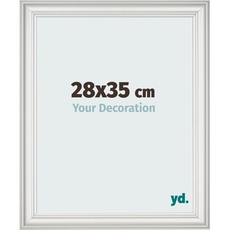 yd. - Cadre photo 28x35 - Blanc Patine - MDF - Lazio (1/5)