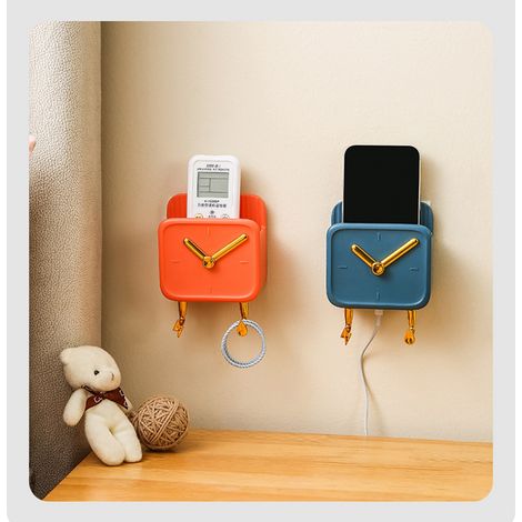 Boîte de Rangement Murale PP Multifonction avec Crochets et Horloge - Organisateur Murale pour Saleté, Kitchen, Bureau (1/5)