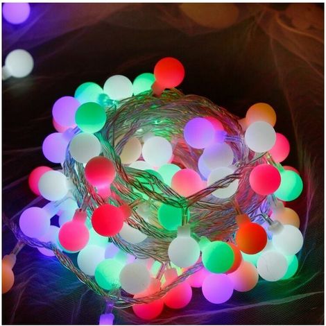 Guirlande Lumineuse LED - 15 M 100 Lampes Fonctions Multiples Boîte Piles Étanche Télécommande Intérieur Extérieur