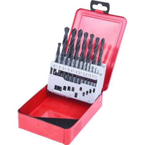 Kstools – Coffret de forets HSS-G pour métal – 25 pièces – Tailles de 1,0 à 10,0 mm – Angle de pointe 118° – Sens de coupe à droite (1/2)