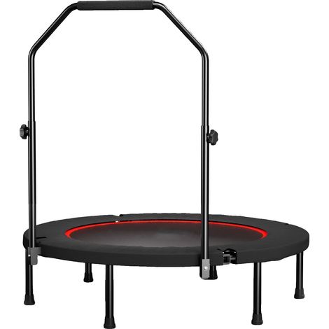 Cama elástica de fitness, asas ajustables, diseño portátil, color negro. (1/2)