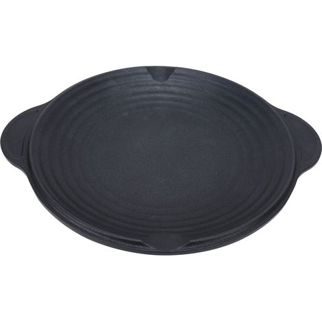 Poêle à barbecue coréenne ronde en alliage d'aluminium à haute conductivité thermique, plaque de barbecue antiadhésive pour la cuisson de la viande (1/5)