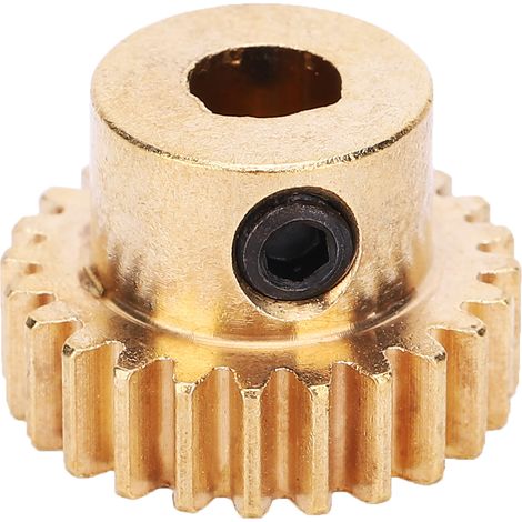 Pignon en laiton 24 dents, alésage D 6mm, MOD 0.8 pour pièces détachées de robots industriels (1/5)