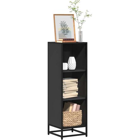 Estantería librería madera ingeniería negra 33,5x33x107,5 cm vidaXL (1/5)