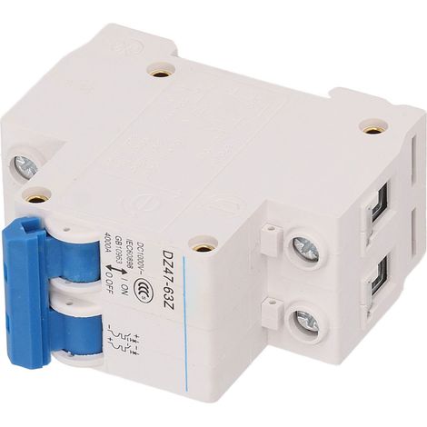 Disjoncteur CC 1000 V, interrupteur de protection, pouvoir de coupure de 4000 A, montage sur rail DIN, 32 A (1/5)
