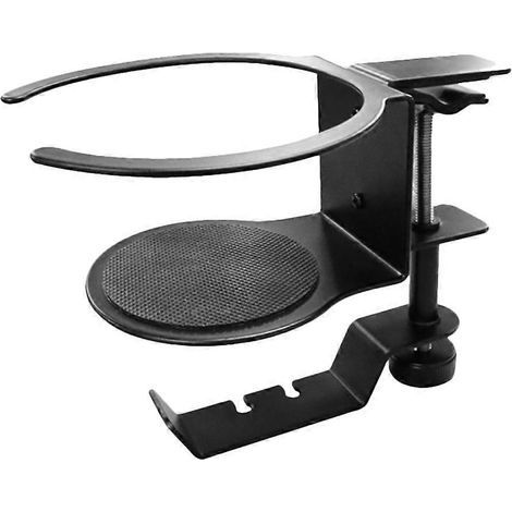 Multifunktionaler Kopfhörerständer, Flaschenhalter, praktischer Becherhalter, Wohnaccessoire – 15 x 11,5 cm – Schwarz (1/4)