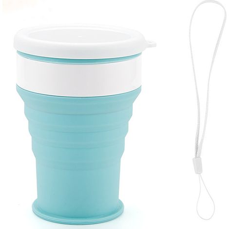 Gobelet pliable en silicone pour l'extérieur, tasse à café portable de voyage, gobelet en plastique pour étudiants (1/5)