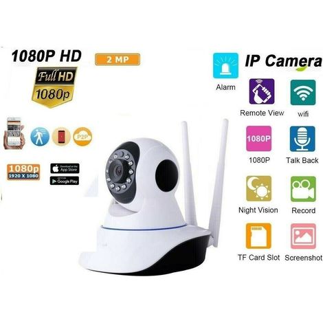 TELECAMERA IP CAM HD 1080P CAMERA WIRELESS LED 2 ANTENNE 2MP MEGAPIXEL