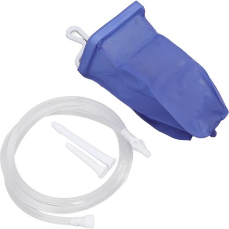 Faltbares und tragbares 2-Liter-Einlaufset zur Darmreinigung mit PVC-Beutel für Einläufe und Vaginalduschen, ideal für Zuhause und auf Reisen. (1/5)