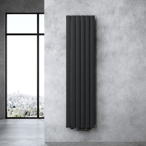 doporro Design Badheizung Flachheizkörper 180x46cm Anthrazit Paneelheizkörper Einlagig Vertikal Mittelanschluss Badheizkörper (1/5)