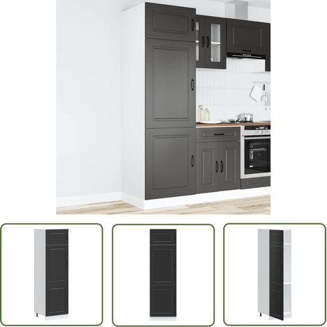 vidaXL Küchenschrank Kalmar Schwarz Holzwerkstoff (1/5)