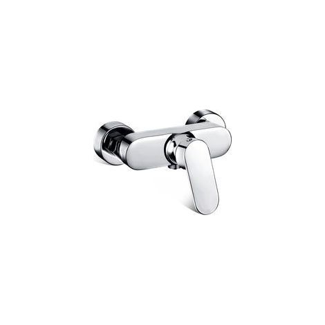 Mitigeur Douche, Monocommande Robinet Douche, Alliage Mitigeur Salle de Bain, Robinet Mural Couleur argent Avec bec G1/2, Mitigeur Mural Avec Noyau de Valve en Céramique (1/5)