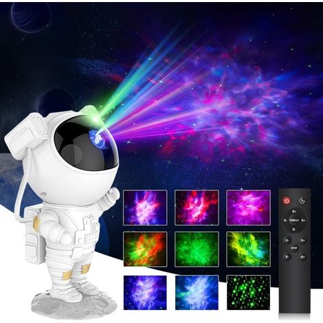 Astronautes Projecteur LED Motif galaxie Ciel étoilé Veilleuse,Projecteur Ciel Etoile avec télécommande Galaxy Projector Plafond,pour Décoration des Chambres,Cadeaux Enfants,et Adultes [Classe énergét