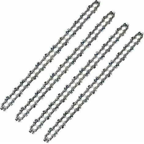 Chaîne de tronçonneuse 52 maillons 3/8″ LP 0,50″ (1,3 mm) faible rebond – Lot de 4 – Compatible avec guide-chaîne 14″ (35 cm) (1/5)