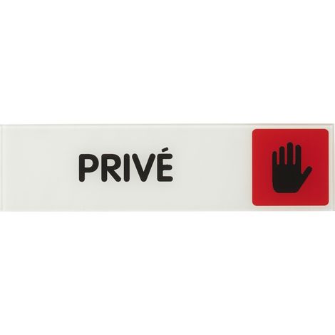 Piastra segnaletica 170x45 mm privato con adesivo - THIRARD (1/3)