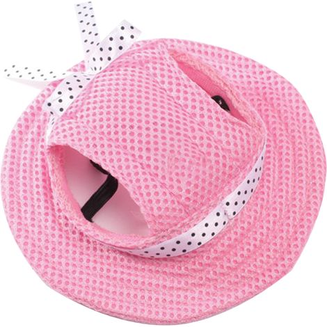 Chapeau De Soleil Pour Chien - Tissu Oxford Respirant Avec Trou Pour Oreilles - Protection UV Extérieur - Pour Petit Chien - 1 Pièce (1/5)
