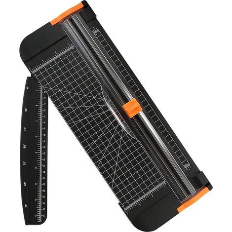 A4 Massicot 12 Pouces Règle Titane Guillotine Coupe Papier avec Sécurité Système et Remplaçable Lame Règle Latérale Incluse pour Papier 1 de 45 (1/4)