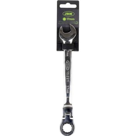 JBM15221 LLAVE COMBINADA ARTICULADA CON TRINQUETE 17MM - ACABADO BRILLANTE