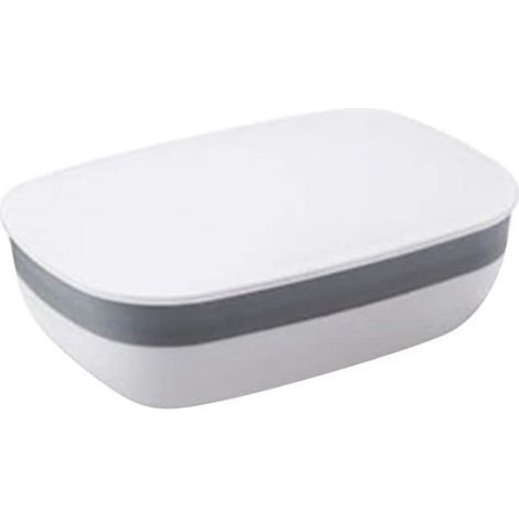 Bathroom soap holder, travel soap case, waterproof soap dish (white) (1/4)