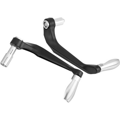 Motorradkupplungs- und Bremshebel, Handschutz gegen versehentliches Berühren, 22-mm-Lenker, silber, Paar (1/5)