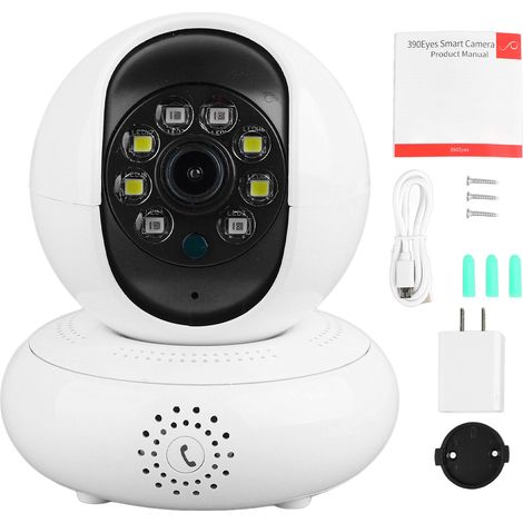 Caméra de sécurité intelligente intérieure avec vision nocturne panoramique, suivi de mouvement, détection humaine et audio bidirectionnel. (1/5)