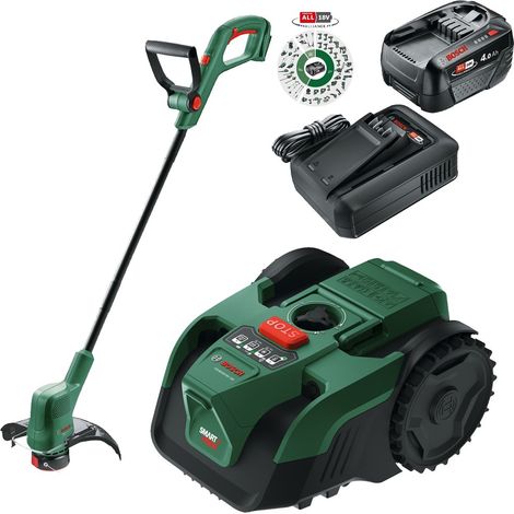 Bosch VISIMOW Robotic Lawnmower VISIMOW18V-100 1x 4.0Ah Battery & Grass Trimmer (1/5)