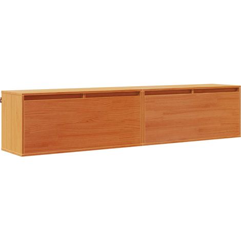 Armadietto a muro 2 pcs Marrone cerato 80 x 30 x 35 cm vidaXL