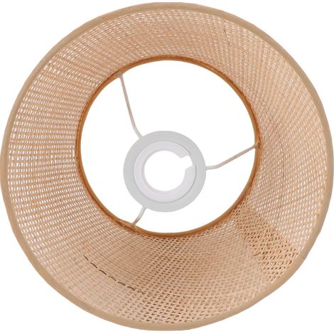 Abat-jour rétro fabriqué à la main en rotin tissé, abat-jour Compatible avec pendentif de plafond de Table E27 E14 (1/5)