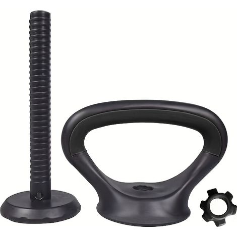 Heavy-Duty Multifunctional Kettlebell Handle Set with Non-Slip Grip - Compatible for Strength Training, Squat & Arm Workouts, Base & Connecting Rod System, Nut Cap for Home Gym, Squat Rack, for Home E (1/5)