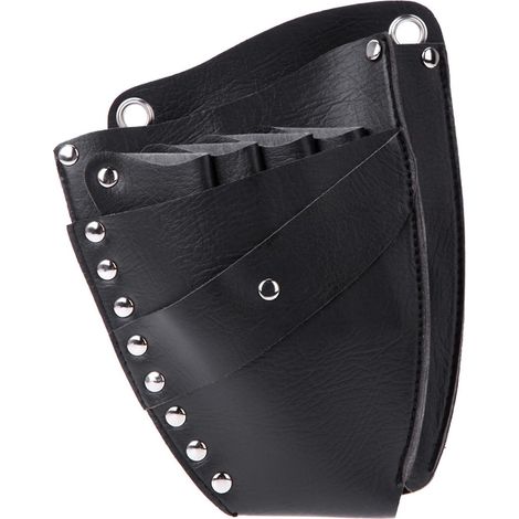 Étui en cuir pour ciseaux de coiffure, pochette porte-ciseaux barber avec clips rivetés, sac à ceinture ou bretelle