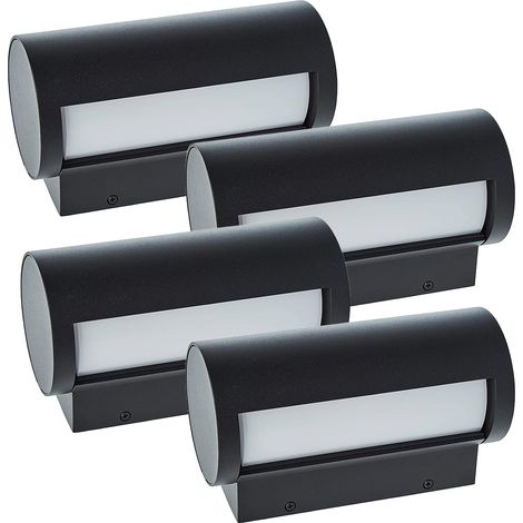 Lot de 4 appliques extérieures IP65 1250lm 3000K - Voltman (1/4)