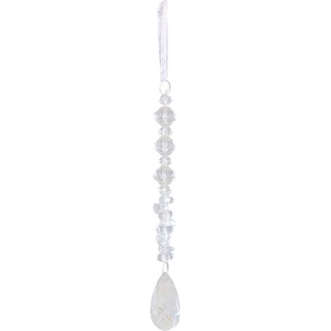 Bruchsichere Weihnachtsbaumdekorationen, durchsichtige Acryl-Schneeflocken-Eistropfen, Hängeornamente für Weihnachtsbaum, Kaminsims und Wand, mehrfarbig (1/5)