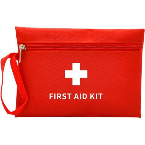 Trousse de Secours 1 pièce(Sac rouge seulement), Mini Kit de Premiers Secours compact et léger pour Voiture, Travail, Voyage, Camping, Randonnée, trousse premier secours, first aid kit (1/5)