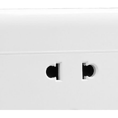 Interrupteur et prise ultra-plats apparents IEC, boîte de dérivation domestique, prise 1 interrupteur + 5 trous, contrôle unique, blanc. (1/5)