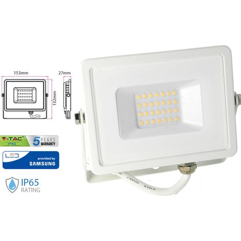 Faro Led Flood Light 20W IP65 Bianco Caldo Super Slim Chip Samsung Garanzia 5 Anni SKU-442 (1/2)