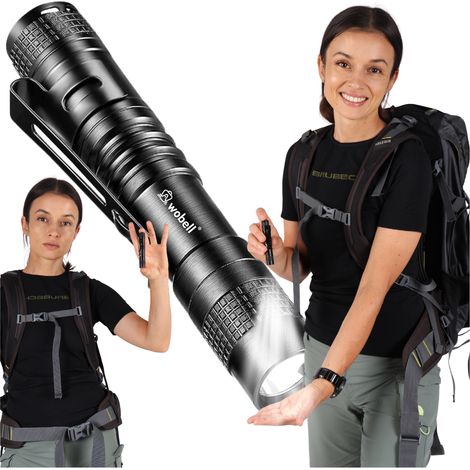 Mini linterna con forma de bol铆grafo, nueva, 300 l煤menes.