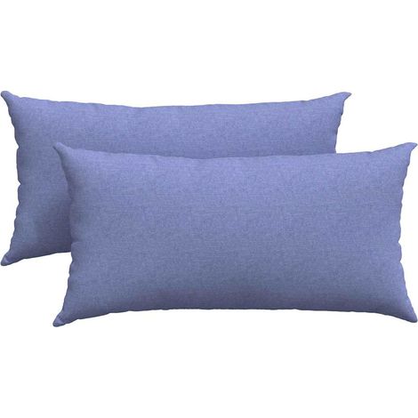 Maison Exclusive - Cuscini da Divano 2 pcs Blu jeans 80 x 40 cm Tessuto
