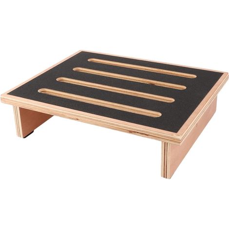 Marchepied en Bois Couleur Noyer 40x32x10,5cm - Tabouret de Marche Robuste Supportant jusqu'à 200 kg - Escabeau Fixe avec Surface Antidérapante pour Personnes Âgées, Maison et Caravane (1/5)