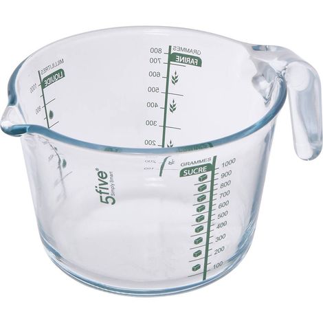 Neo-messbecher, rund, 1 l, transparent - 5five (1/4)