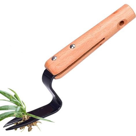 Outil désherbage manuel extraction mauvaises herbes jardin pelouse