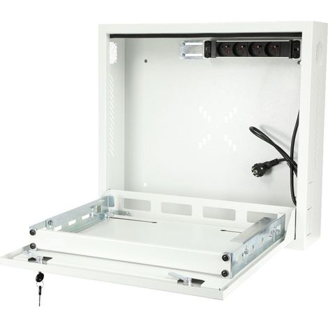 Lanview RWSLMWH1 Wandschrank Weiß 1U modernes Design