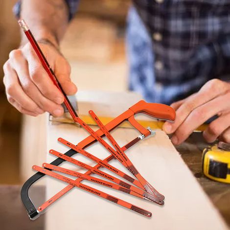 Packung mit 10 Bimetall-Handsägeblättern, 300-mm-Sägeblatt zum Schneiden von Stahl- und Kunststoffrohren, Sägeblatt aus Hochgeschwindigkeitsstahl (1/5)
