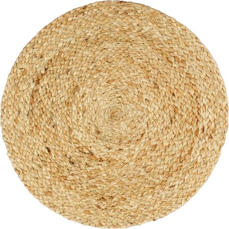 6 Stück Tischuntersetzer Natürlich Einfach 38 cm Rund Jute