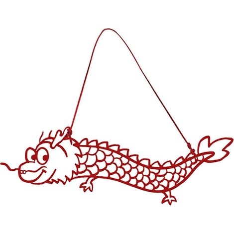 Décoration suspendue Dragon chinois 2024 pour fenêtre de bureau ou de chambre à coucher (1/4)
