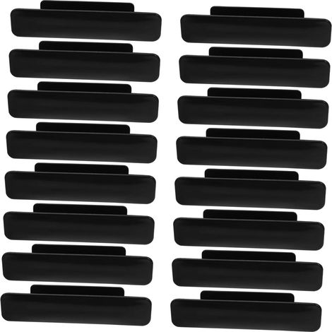Lot de 20 poignées adhésives pour meubles, sans perçage, noires (1/5)