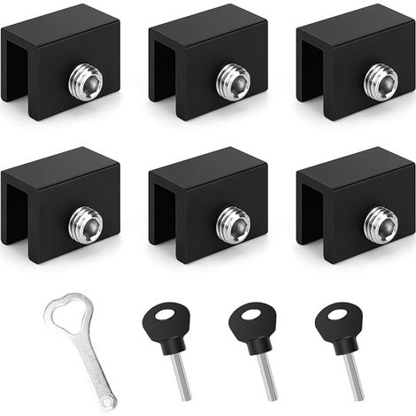 Verrou Porte Coulissante, Noir Bloque Fenetre, Bloque Fenetre Coulissante, Verrou Fenetre, Portes et Fenêtres Coulissantes (1/5)
